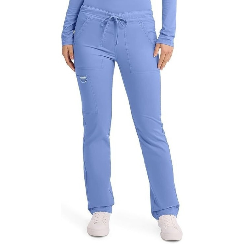 Cherokee Unisex Scrub Pants Tapered Leg 2-Way Stretch #WW020 - Ciel Blue - XS T
